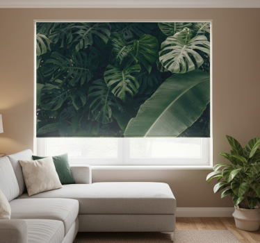 Store enrouleur salon forêt tropicale verte - TenStickers