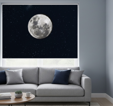 Store enrouleur salon lune grise dans l'espace - TenStickers