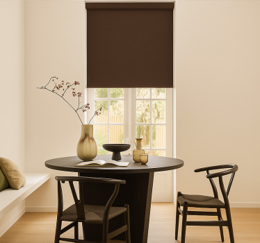 Store enrouleur salon monochrome marron foncé - TenStickers