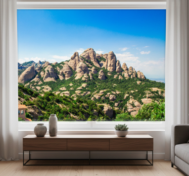 Store enrouleur salon montagne de catedral montserrat - TenStickers