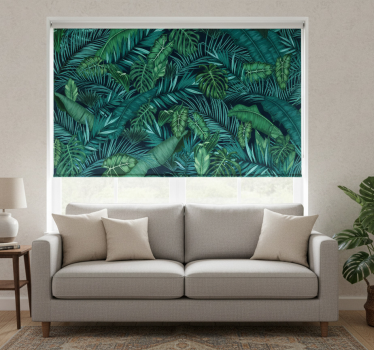 Store enrouleur salon motif jungle - TenStickers