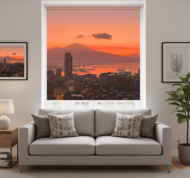 Store enrouleur salon naples au coucher de soleil - TenStickers