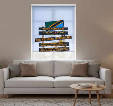 Store enrouleur salon panneau kilimanjaro - TenStickers