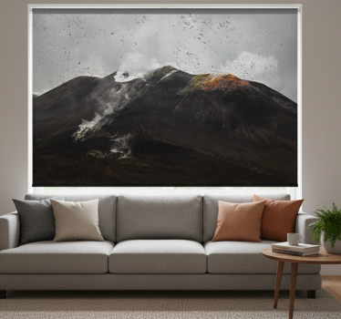 Store enrouleur salon paysage brumeux de l'etna - TenStickers