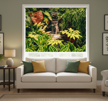 Store enrouleur salon paysage de forêt tropicale - TenStickers