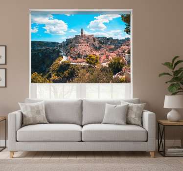 Store enrouleur salon paysage urbain de matera - TenStickers