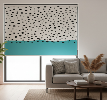Store enrouleur salon peinture bleue abstraite - TenStickers