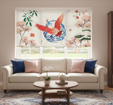Store enrouleur salon style chinoiserie - TenStickers