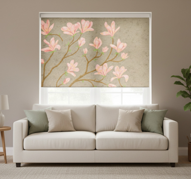 Store enrouleur salon style vintage magnolia - TenStickers