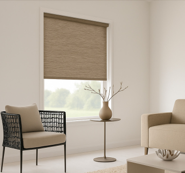 Store enrouleur salon tissu marron minimaliste - TenStickers