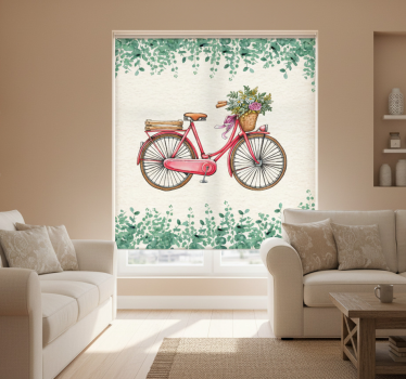 Store enrouleur salon vélo vintage rustique - TenStickers