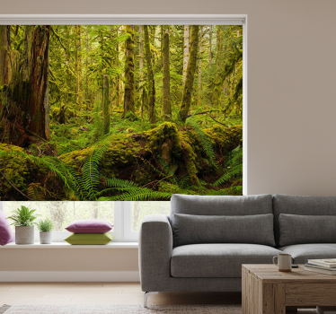 Store enrouleur salon vert forêt - TenStickers