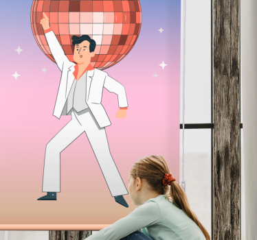 Store enrouleur original pose de danseur disco - TenStickers