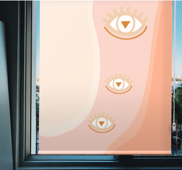 Store enrouleur original yeux en vagues douces - TenStickers