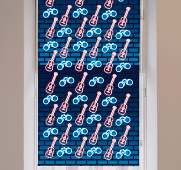 Store enrouleur original motif de guitare musicale - TenStickers