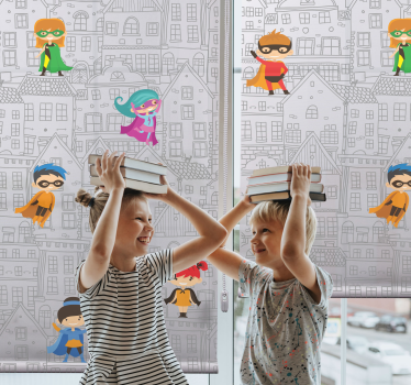 Store enrouleur super-héros motif urbain - TenStickers