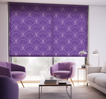 Store lilas salon élégant demi-cercles - TenStickers