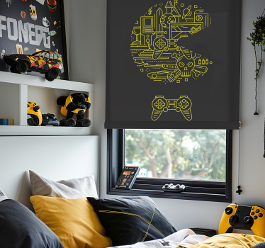 Store monstre Jeu de pac jaune - TenStickers