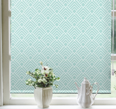 Store nordique Lignes en zigzag bleu clair - TenStickers