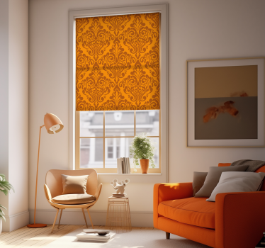Store enrouleur salon design damassé vintage - TenStickers