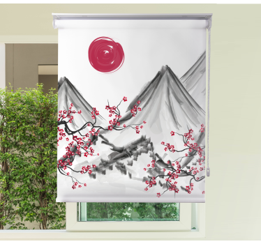 Stores avec des images Soleil rouge à la japonaise - TenStickers