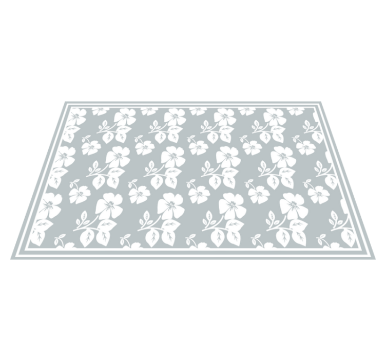 Set de table Fond gris clair et fleurs blanches - TenStickers