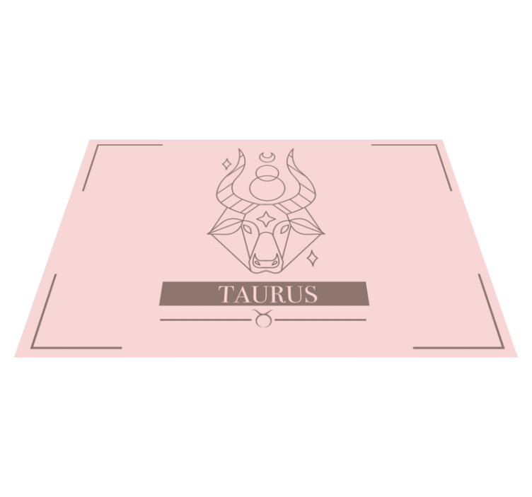 Set de table en rose signe du zodiaque Taureau - TenStickers