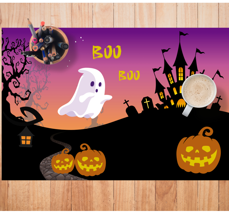 Boo nuit d'halloween sets de table d'halloween - TenStickers