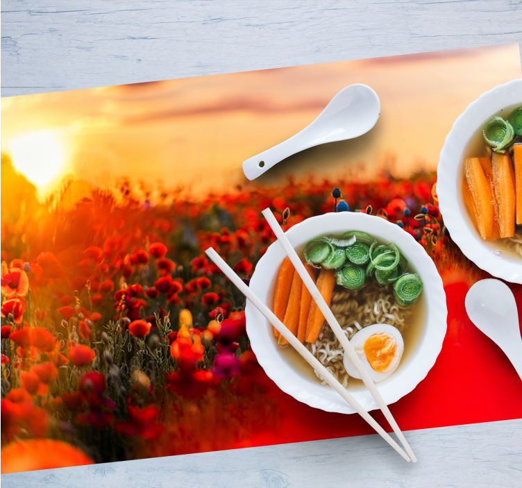 Set de table champ de coquelicots sérénité - TenStickers