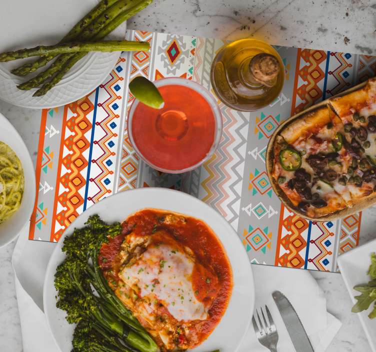 Set de table design multicolore style bohémien - TenStickers