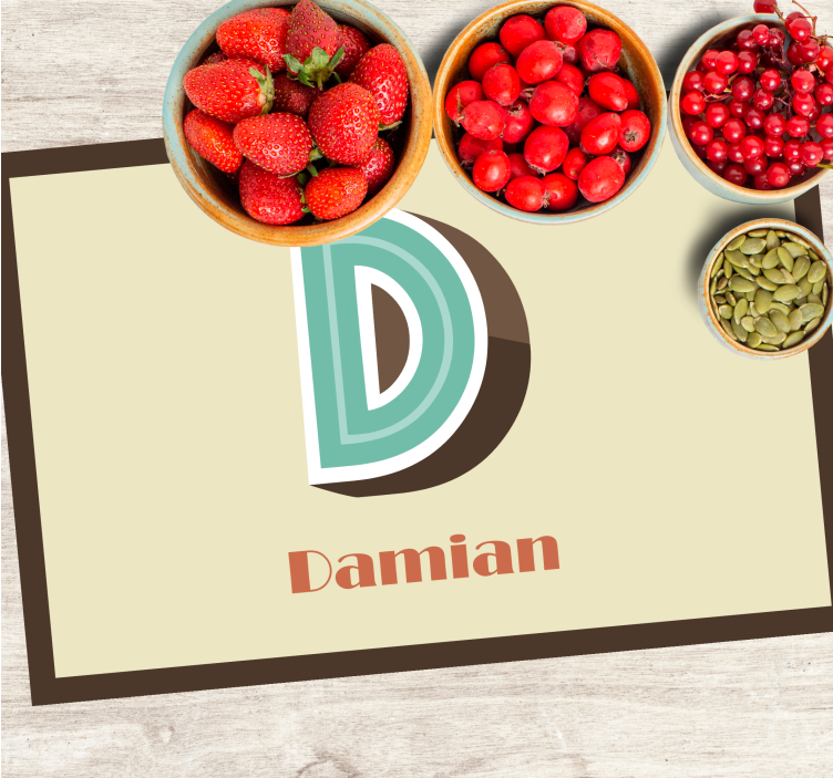 Set de table rétro personnalisable prénom - TenStickers