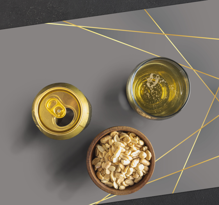 Set de table design elegant Formes géométriques de ton gris - TenStickers