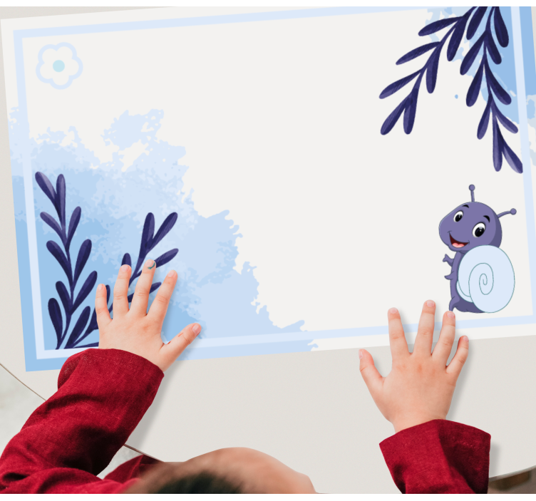 Set de table enfant escargot avec feuilles - TenStickers