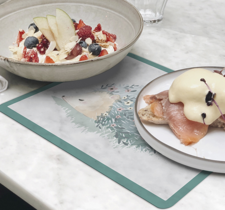 Set de table enfant illustration de hérisson mignon - TenStickers