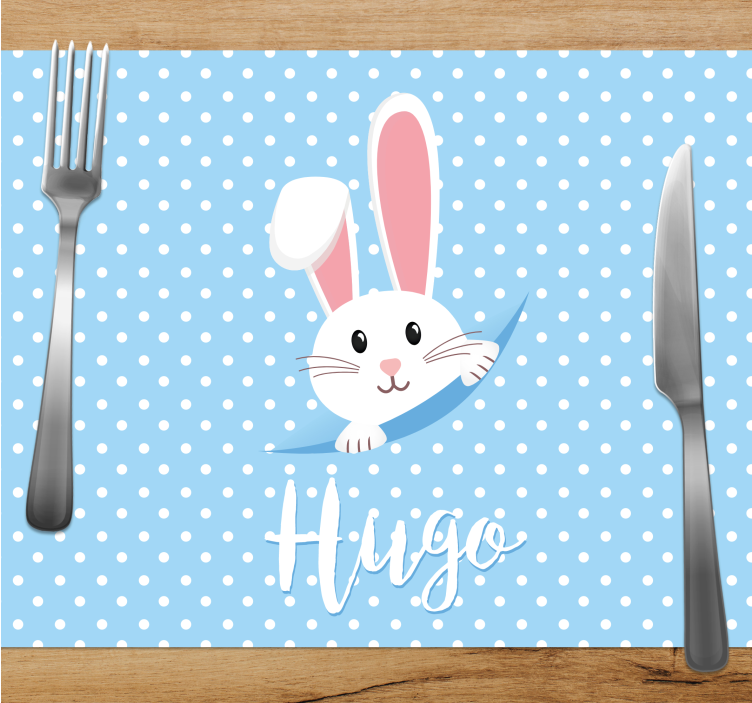 Set de table enfant illustration de lapin mignon - TenStickers
