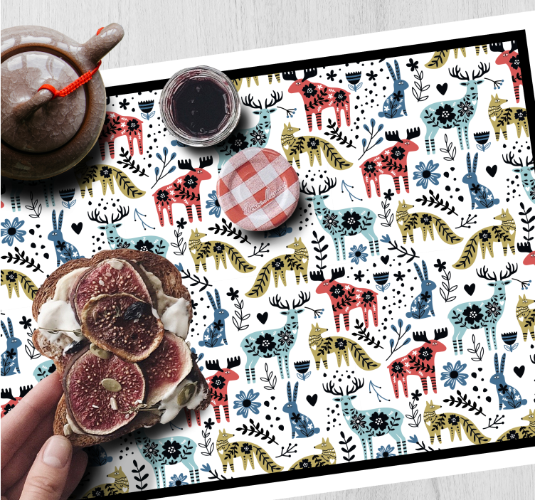 Set de table enfant motif animal fantaisie - TenStickers