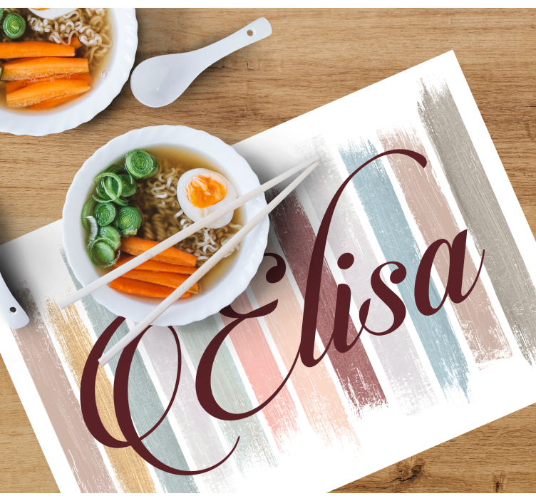 Set de table original Coups de pinceau de couleur terre - TenStickers