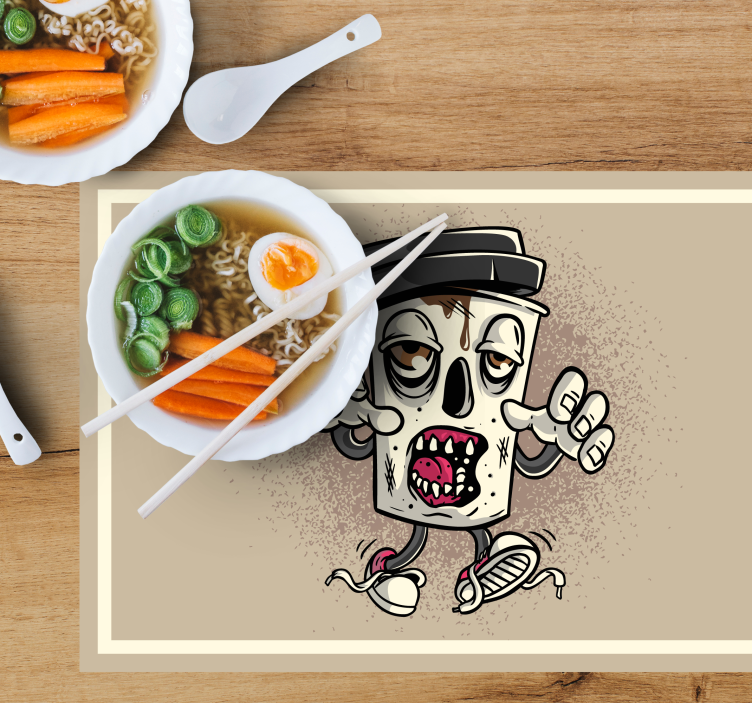 Set de table original Personnage de graffiti zombie café - TenStickers