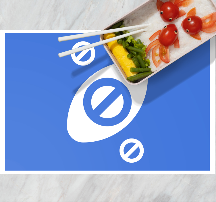 Set de table moderne accent bleu minimaliste - TenStickers