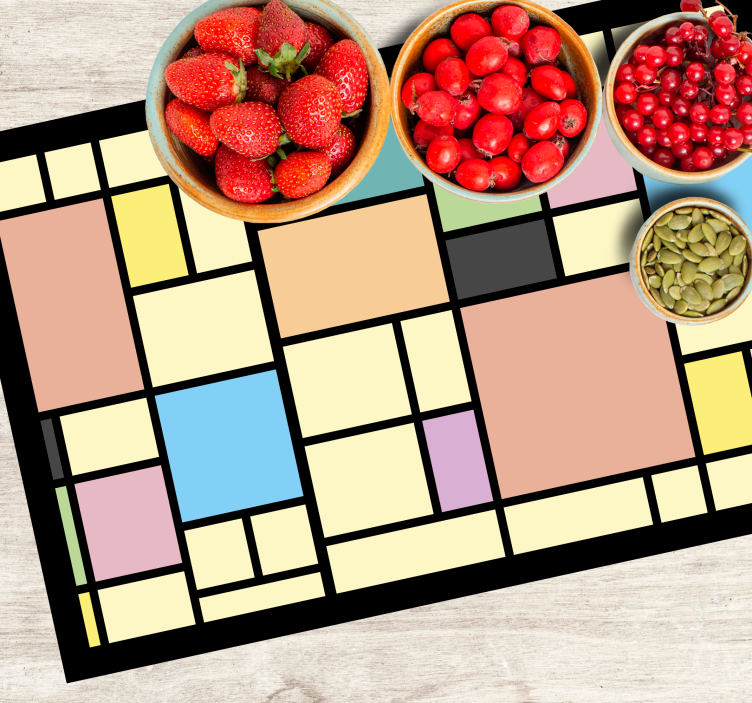 Set de table moderne motif abstrait géométrique - TenStickers