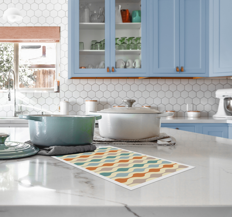 Set de table moderne motif de couleur ondulé - TenStickers