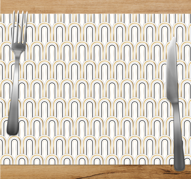 Set de table moderne motifs lignes courbes - TenStickers