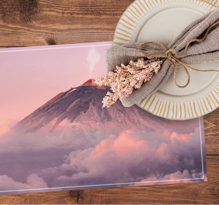 Set de table moderne paysage de montagnes volcaniques - TenStickers