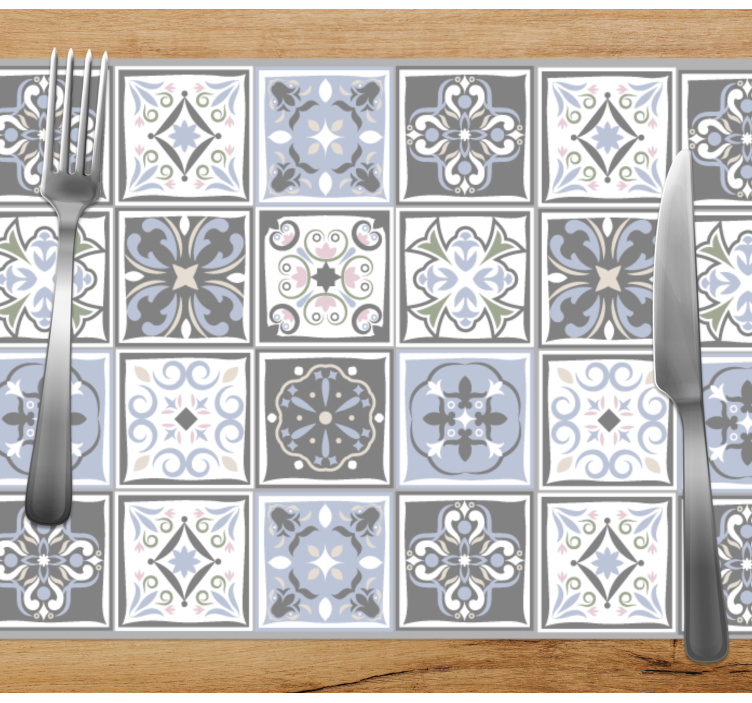 Set de table motifs de carreaux ornés - TenStickers