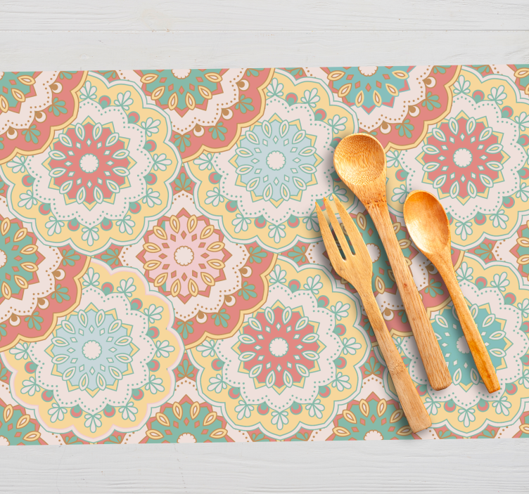 Set de table motifs floraux colorés - TenStickers