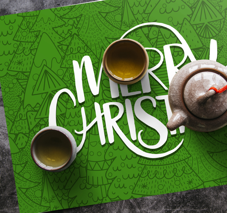 Set de table noël joyeuses salutations de fête - TenStickers