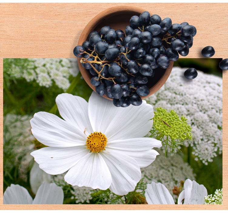 Set de table original fleurs blanches Élégantes - TenStickers