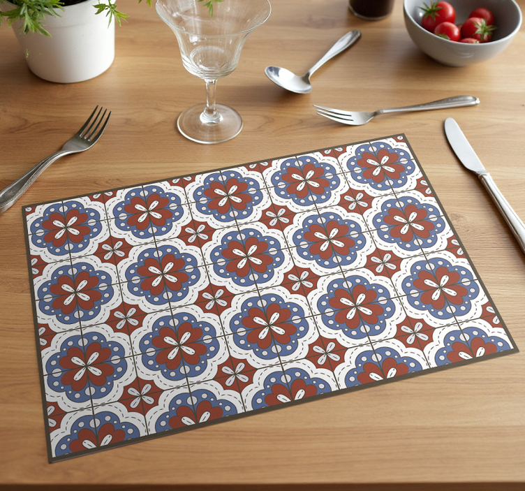 Set de table original hydraulique rouge - TenStickers