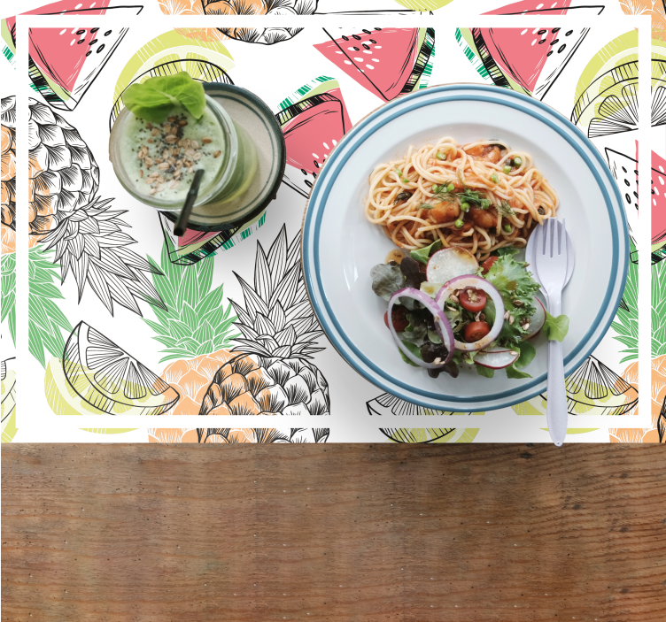 Set de table original motif fruits tropicaux - TenStickers