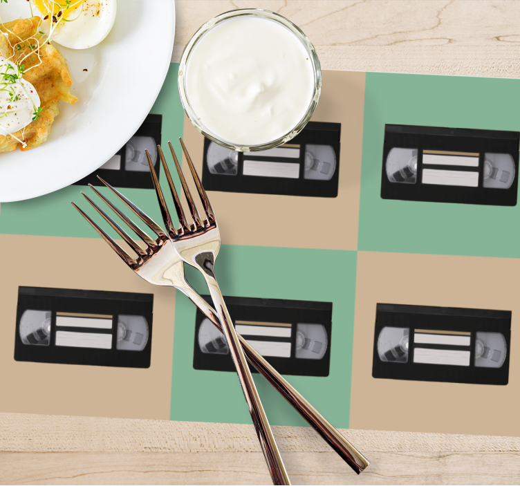 Set de table original motif vhs vintage - TenStickers